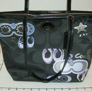 Coach Poppy Applique Tote  f17587